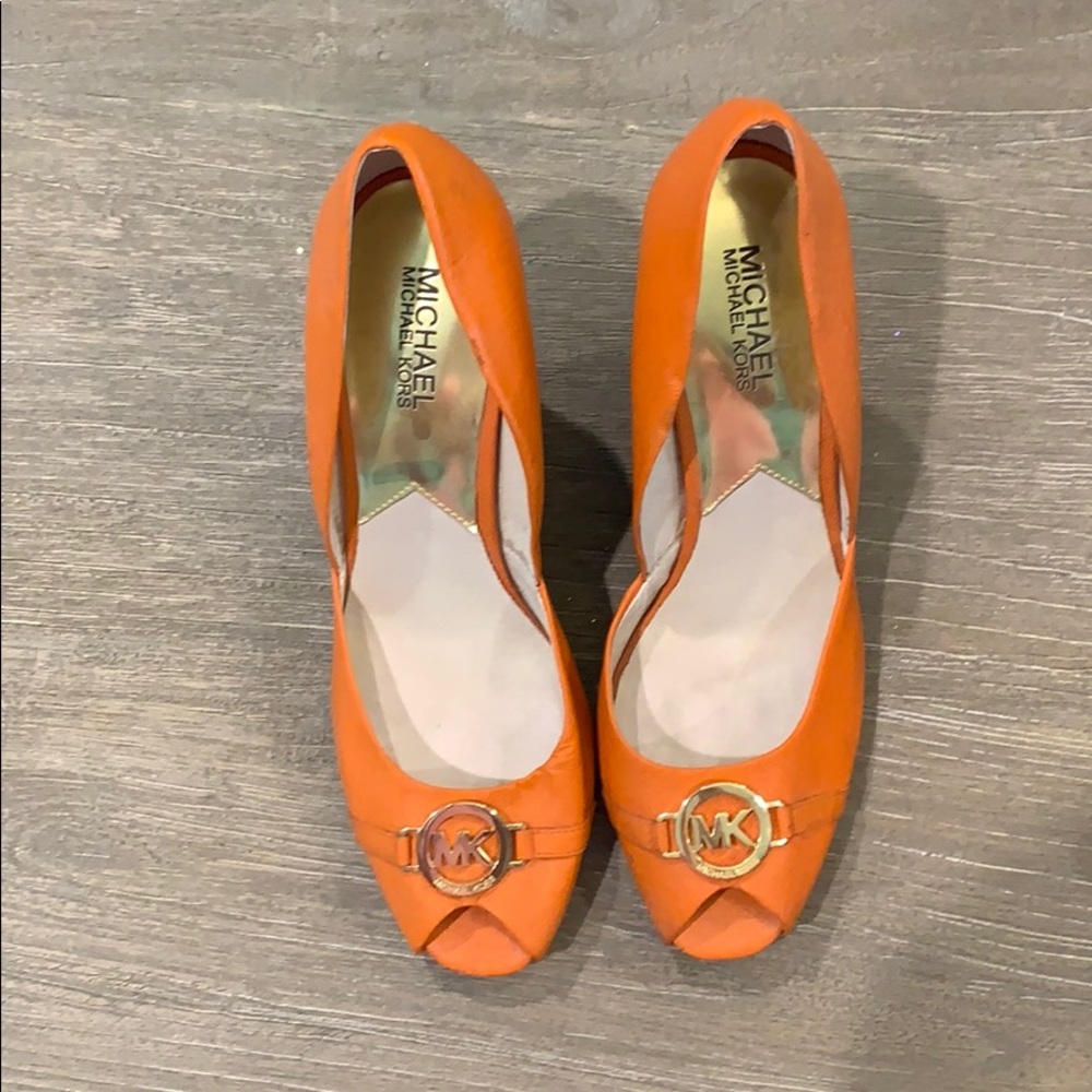 Orange Michael Kors heels